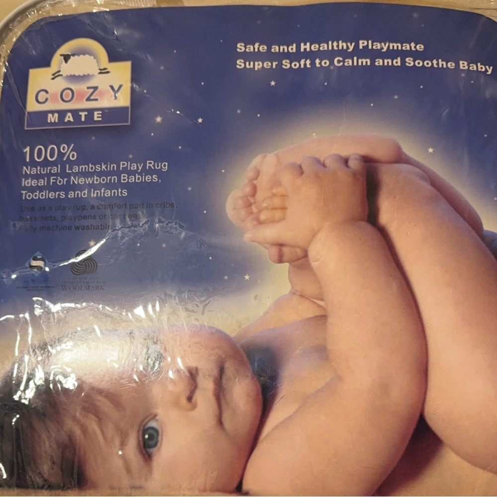 Lamb skin play rug- brand new never used